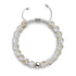 Ivoire | Argent | Bracelet macramé verre luciole